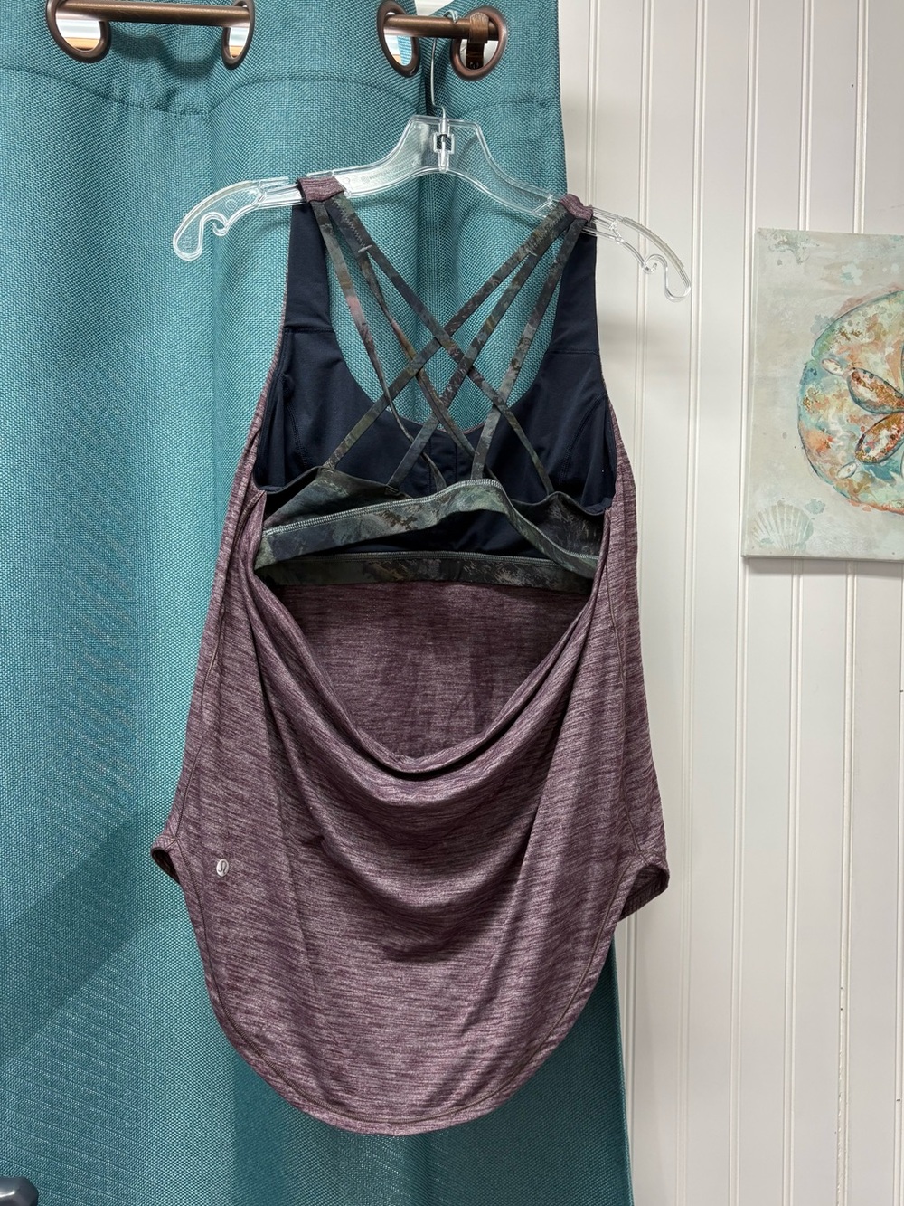 Lululemon tank top with built in bra purple size 10 - Picture 3 of 5